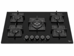 Roch 90cm 5 Burner With Wok Built-In Gas Hob Cooker  Black Tempered Glass Top, Auto Ignition RBH 9050 GLB - Image 3