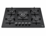 Roch 90cm 5 Burner With Wok Built-In Gas Hob Cooker  Black Tempered Glass Top, Auto Ignition RBH 9050 GLB