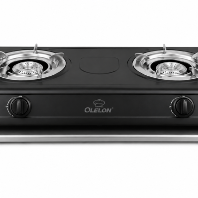 Olelon 2 Burner Stainless steel Gas Cooker  Table Top LPG Stove, Energy Saving Burners