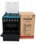 Olelon 50x50cm 3 Burner Gas Cooker With Oven And Grill Black - Image 3