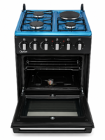 Olelon 50x50cm 3 Burner Gas Cooker With Oven And Grill Black - Image 2