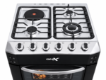 GNIX 60x60 Cooker 3 Gas Burners + 1 Rapid Hotplate, Electric Oven With Turbo Fan, Rotisserie, Gas Leak Sensor ,Wok Burner, Auto Ignition - Image 4