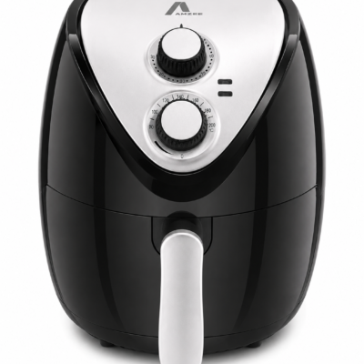 AMAZE Air Fryer AF107 4.5 Litres Manual Oil-Free Cooker – Black & Silver